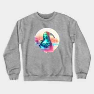 Mona Lisa Vaporwave Crewneck Sweatshirt